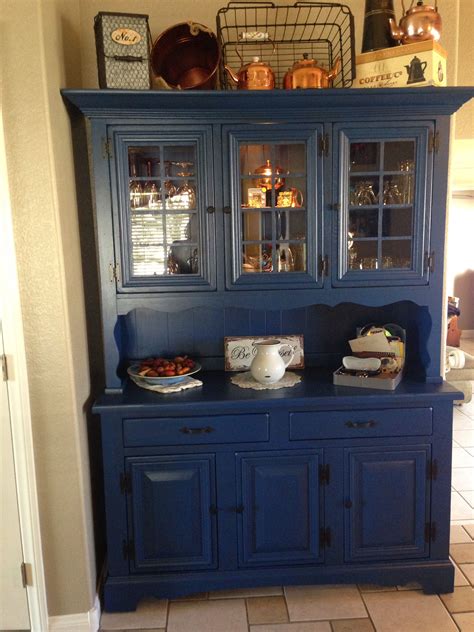 My Awesome Blue China Cabinet Love My Hubby For Painting It Blue