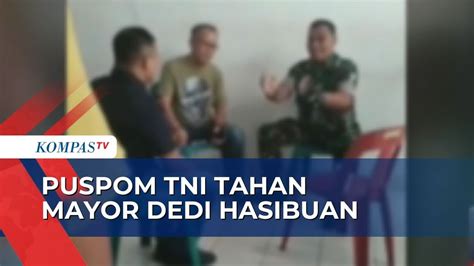 Buntut Geruduk Mapolrestabes Medan Puspom Tni Tahan Mayor Dedi