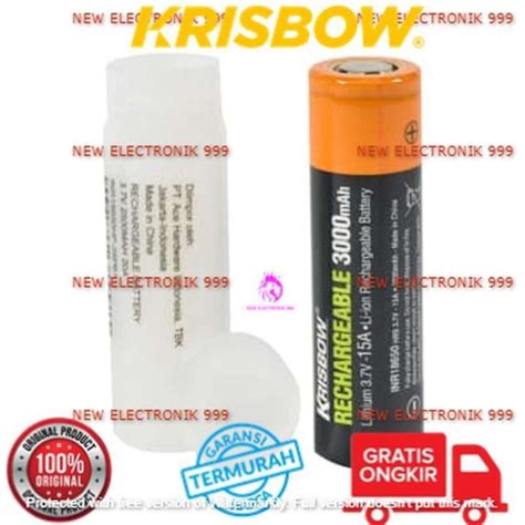 Jual Krisbow Baterai Rechargeable 15a 3 7v 3000 Mah RECHARGEABLE