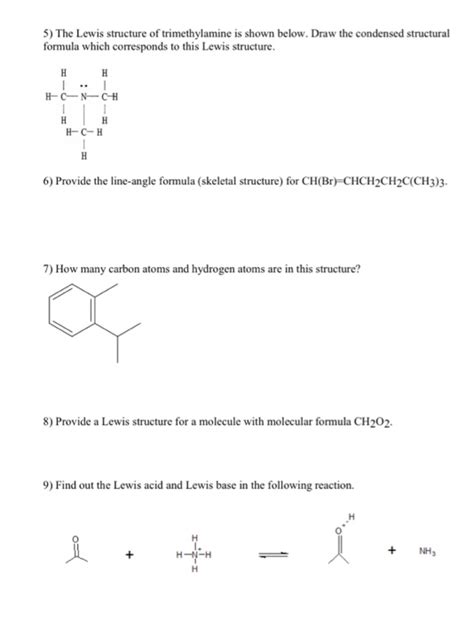 Solved The Lewis Structure Of Trimethylamine Is Shown Chegg