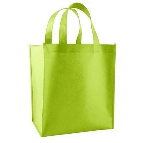 Loop Handle Green Pp Non Woven Carry Bag For Shopping Capacity 2 Kg