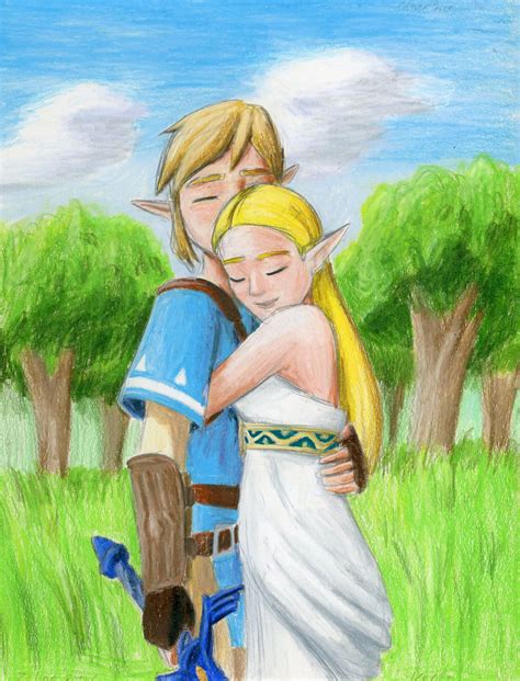 Link And Zelda Hug By Taipu556 On Deviantart