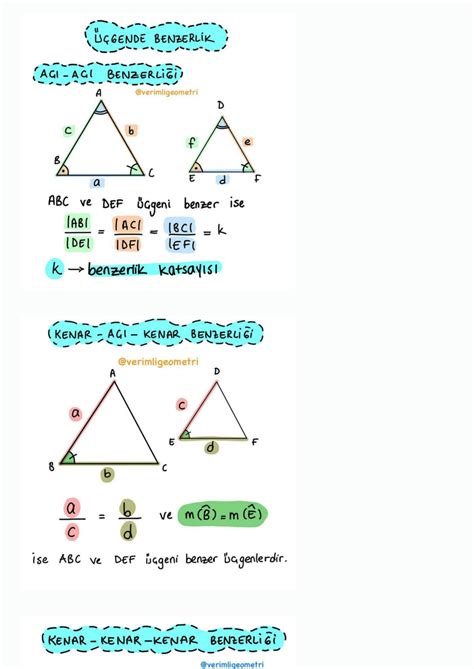 SOLUTION 9 Sinif Geometri Dersi Ucgende Benzerlik Konusu Ders Notu