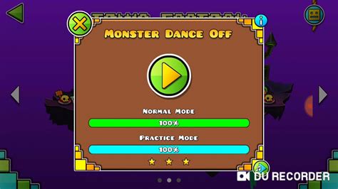 Monster Dance Off Gameplay Geometry Dash World Youtube