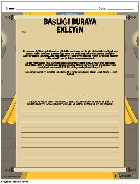 Bir Hikaye Çalışma Sayfasına Kendi Sonunuzu Yazmak