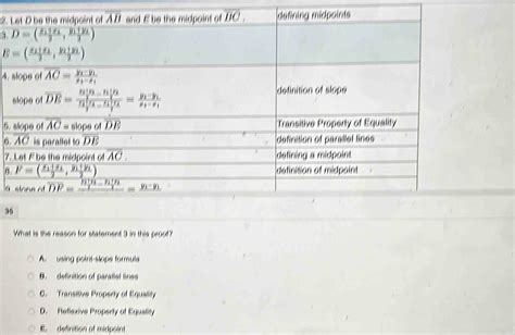 Solved 2 4 5 6 7 B A 35 What Is The Reason For Statement 3 In This