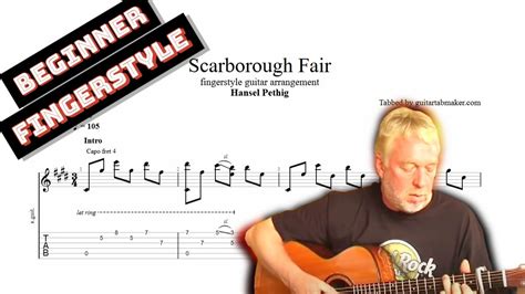 Scarborough Fair Tab Fingerstyle Guitar Tabs Pdf Guitar Pro Youtube