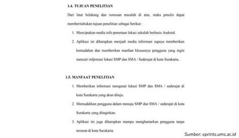 Contoh Tujuan Penelitian Karya Ilmiah Makalah Skripsi Dll