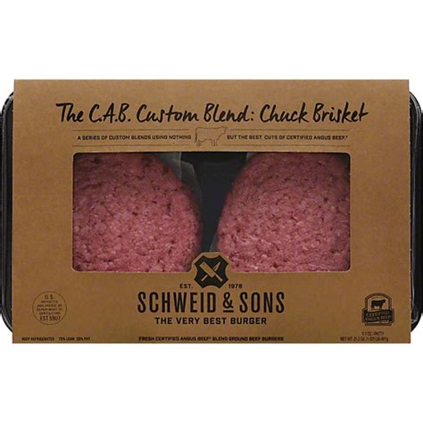 Schweid Sons Burgers Beef Ground Chuck Brisket Ground Beef