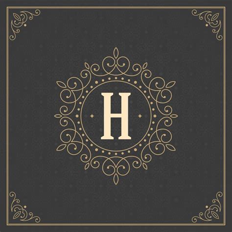 Luxury Logo Template Flourishes Calligraphic Elegant Ornament Lines