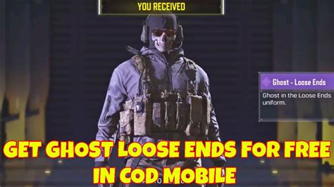 FREE GET GHOST LOOSE ENDS FOR FREE IN COD MOBILE COD MOBILE FREE