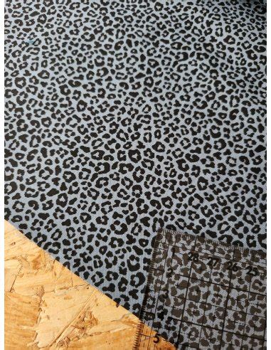 Coton Leopard Bleu Jean Au M Tre Vente De Tissu Coton Imprim S