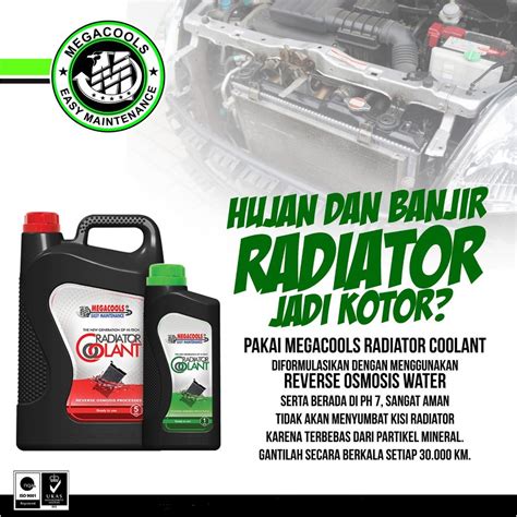 Jual Megacools Radiator Coolant 1ltr Merah Dan Hijau Megacool Radiator