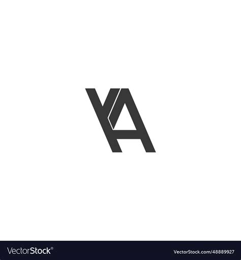 Alphabet Initials Logo Ya Ay Y Royalty Free Vector Image