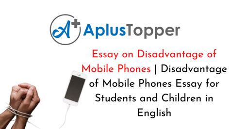 Essay On Disadvantage Of Mobile Phones Disadvantage Of Mobile Phones