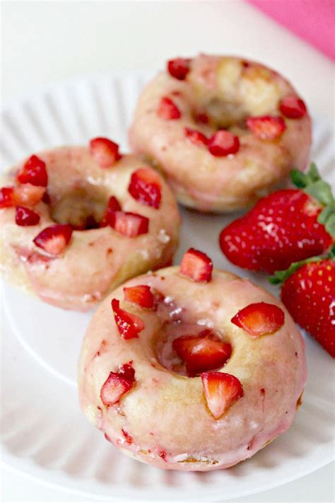 Delicious Glazed Strawberry Baked Donuts Recipe