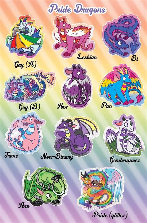 Pride Dragon Stickers Etsy Gay Sticker Lgbt Sticker Lgbt Pride Art