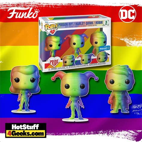 New Dc Pride Funko Pops 2022 Poison Ivy Harley Quinn And Robin