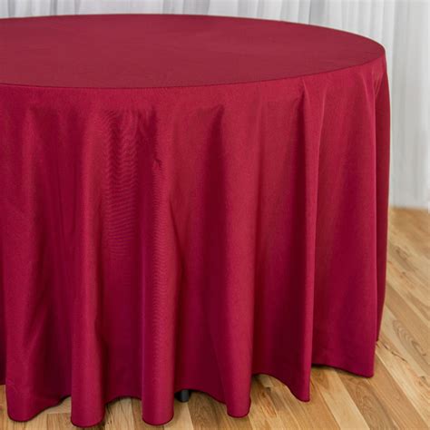 Check Out The Deal On Bargain 108 In Round Polyester Tablecloth Burgundy At Linenlanding Til