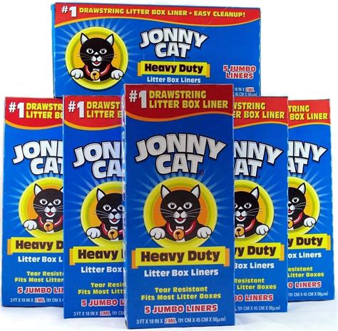 Jonny Cat Heavy Duty Litter Box Liners Jumbo 5 Liners Box