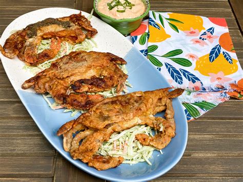 Pan Fried Soft Shell Crabs With Sweet And Spicy Mayo Recipe Reily Products