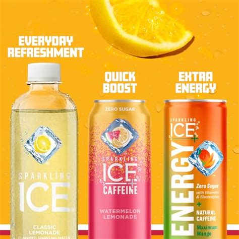 Sparkling Ice Classic Lemonade Sparkling Water Zero Sugar Flavored