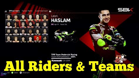 Sbk All Official Riders Teams Shown Youtube