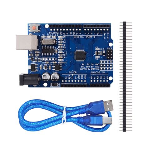 Placa Compatível Arduino Uno R3 Atmega328 Com Ou Sem Cabo Usb Placa De