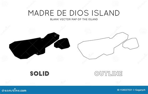 Madre De Dios Island Map Cartoon Vector CartoonDealer 154037551