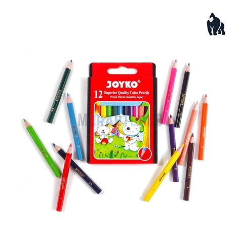 Pensil 12 Warna Pendek Joyko Mini Color Pencil Cp S12 Colouring [1