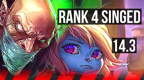 Singed Vs Poppy Top Rank 4 Singed 300 Games Tr Master 14 3