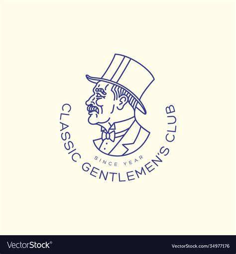 Old gentleman logo Royalty Free Vector Image - VectorStock