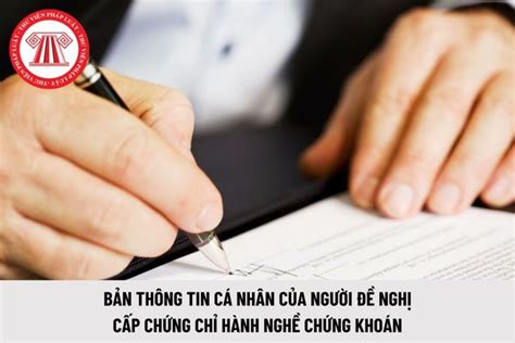 Mẫu bản thông tin cá nhân của người đề nghị cấp chứng chỉ hành nghề