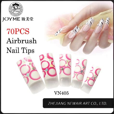 Sex Products French Airbrush Nail Tips Long Design Pattern False Nails Dot Glitter Mix Fake Half