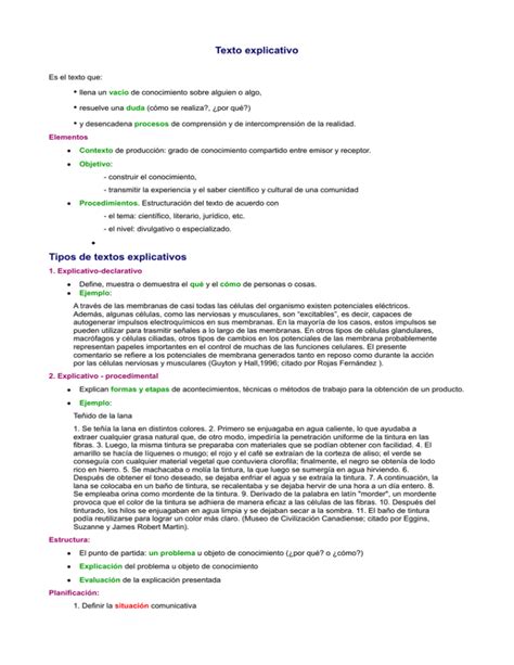 Texto Explicativo Tipos De Textos Explicativos