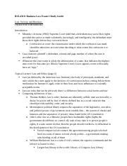 BUL4310 Exam 1 Study Guide Docx BUL4310 Business Law Exam 1 Study