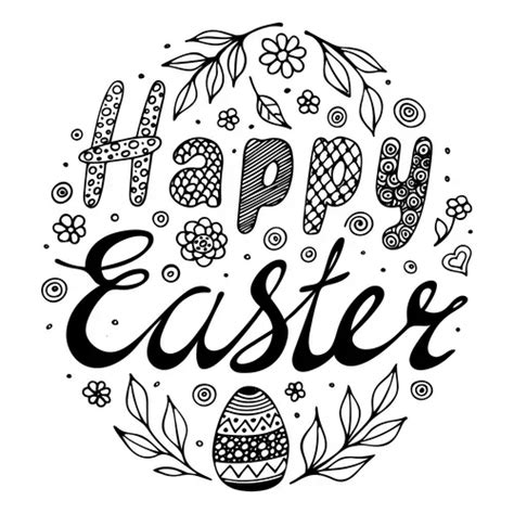 Happy Easter Hand Drawn Calligraphy And Brush Pen Vector Image In 2024