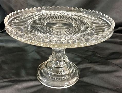 Eapg Pedestal Cake Stand Glass Cake Stand Pattern Glass Glass Cakes