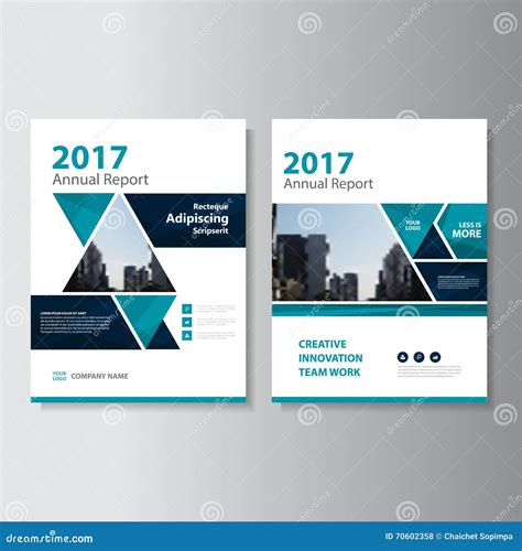 Triangle Vector Annual Report Leaflet Brochure Flyer Template Design