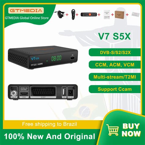 Gtmedia V7 S5x 1080p Hd Receptor De Satélite Suporte Dvb s s2 s2x H