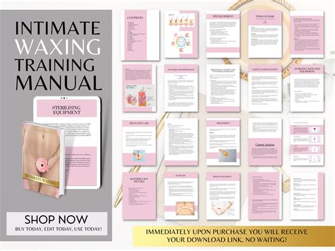 Intimate Waxing Training Manual Learn How To Wax Esthetician Etsy