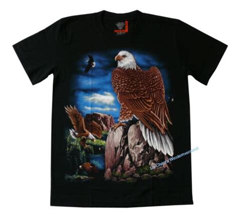 Eagle T Shirt Adler Gr S M L Xl Western Biker Indianer Cowboy