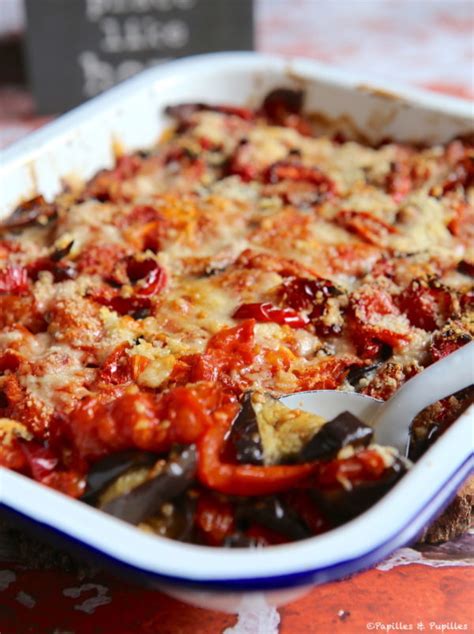 Gratin Daubergines Tomates Et Poivrons Au Parmesan