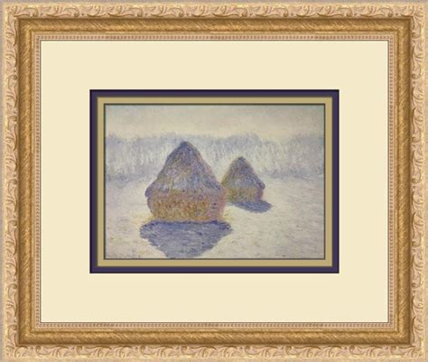 Claude Monet Haystacks in the Snow Custom Framed Print - Etsy