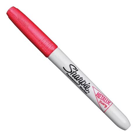 Marcador Permanente Sharpie Metallic De Ponta Fina Vermelho Ruby X