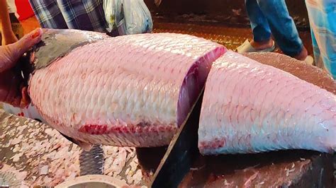 Amazing Cutting Skills Incredible Big Katla Fish Cutting By Expert