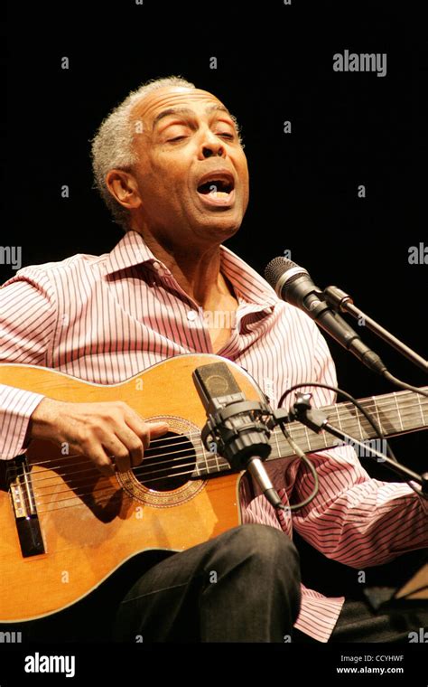 Brazilian singer and former Minister of Culture Gilberto Gil performs on stage during the String ...