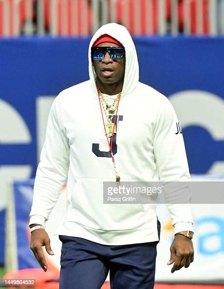 Head Coach Deion Sanders Of The Jackson State Tigers Walks The Field