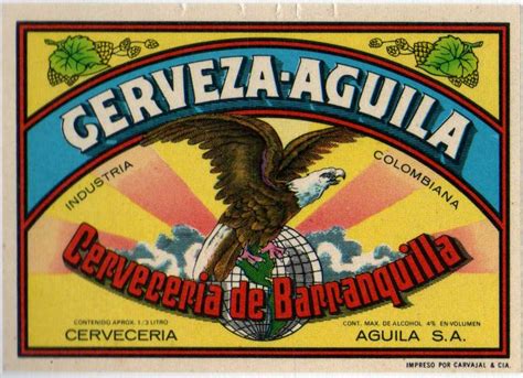 Etiquetas De Cervezas Y Maltas Colombianas Aguila