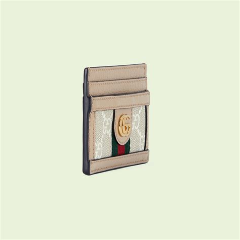 Ophidia Gg Card Case In Beige And White Supreme Gucci Canada